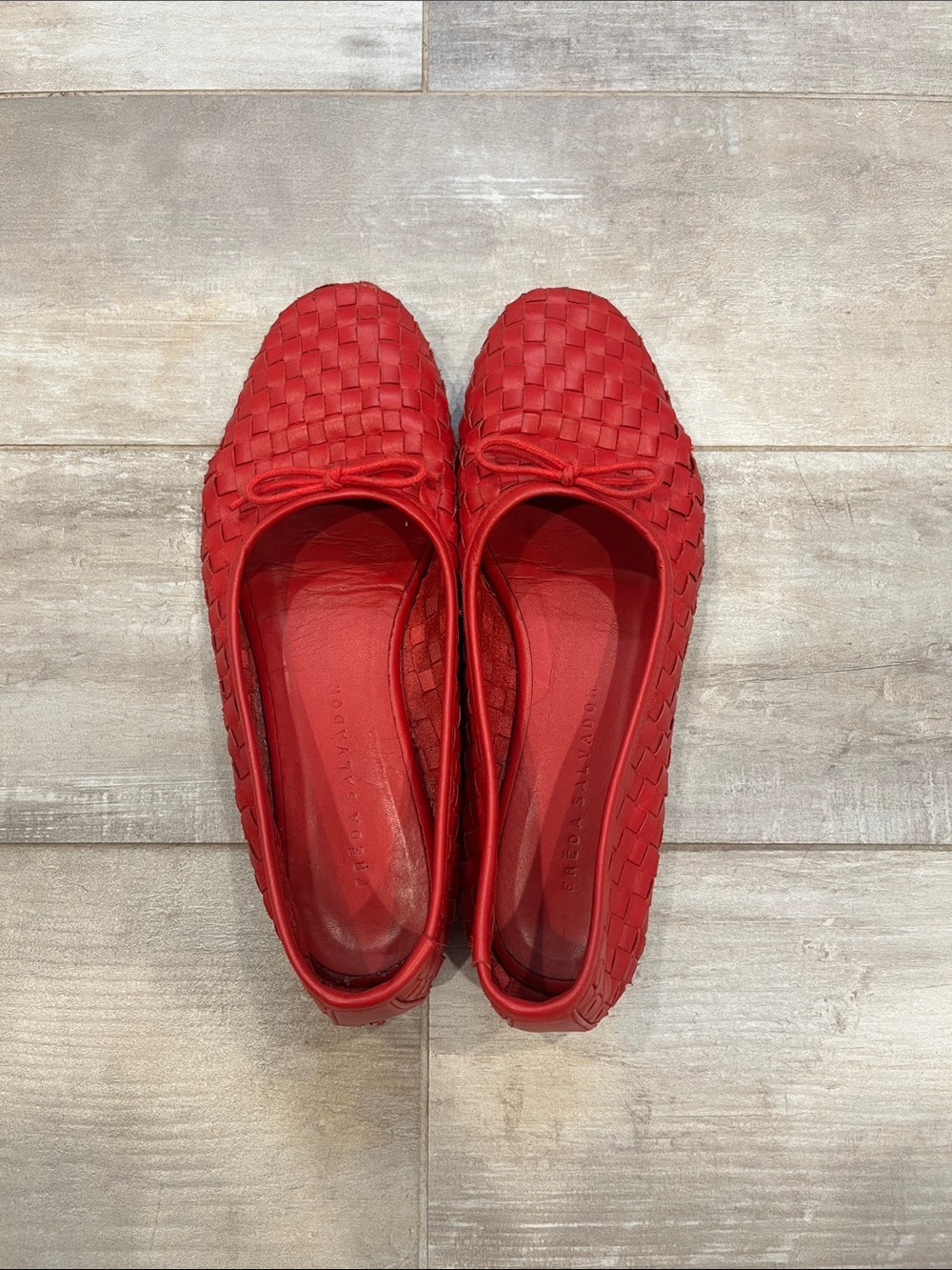 Freda Salvador Red 7.5 Ballet Flats